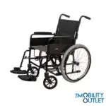 8TRL General Purpose Folding Back Occupant Propelled Wheelchair side view black
