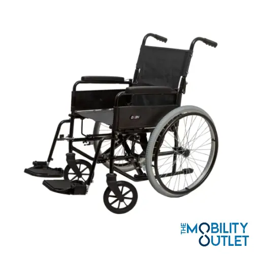 8TRL General Purpose Folding Back Occupant Propelled Wheelchair side view black
