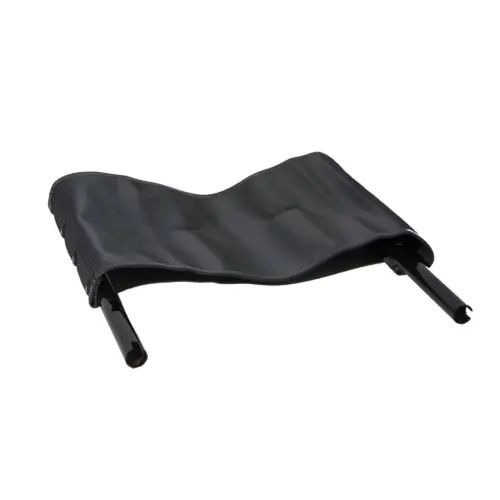 8TRL/9TRL unpadded backrest extension in black with frame supports for wheelchair use.