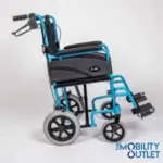Express Folding Lightweight Wheelchair Light Blue Side
