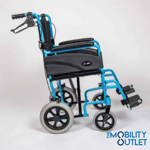 Express Folding Lightweight Wheelchair Light Blue Side
