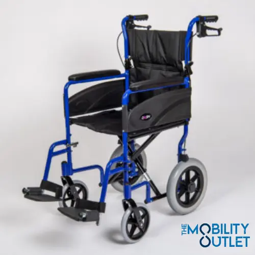 Express Folding Lightweight Wheelchair Blue Side