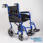Express Folding Lightweight Wheelchair Side Blue