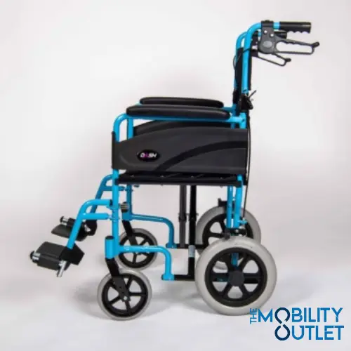 Express Folding Lightweight Wheelchair Light Blue Other Side