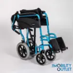 Express Lightweight Wheelchair Folded Light Blue Front