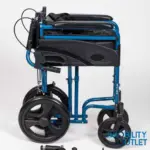 Magnesium Lite 10 kg Wheelchair Folded Front Blue