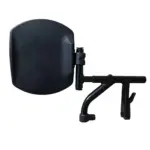 Lite stump support in black with padded rest and adjustable mounting frame for wheelchair use.
