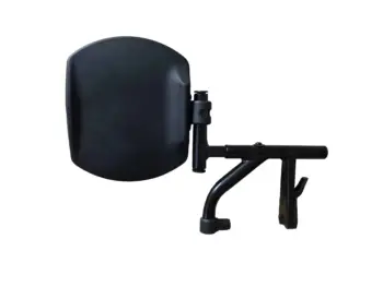 Lite stump support in black with padded rest and adjustable mounting frame for wheelchair use.