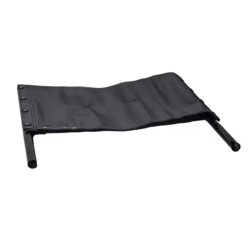 Lite 2 AP/SP unpadded backrest extension in black with metal frame supports for wheelchair use.