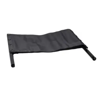 Lite 2 AP/SP unpadded backrest extension in black with metal frame supports for wheelchair use.