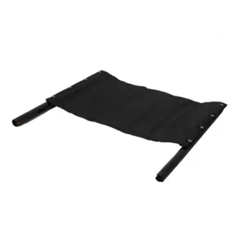 Lite 2 AP/SP padded backrest extension in black with reinforced frame supports for wheelchair use.
