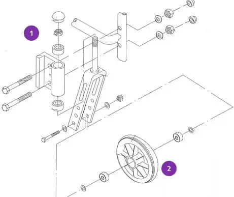 Webster Lite 2 127kg Castors