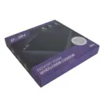 Memory Foam Wheelchair Cushion in black, packaged in a purple Dash box for superior comfort and support.