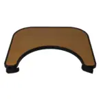 8trl/9trl Wheelchair Tray For 12 To 20 Inch Chairs, Wooden Surface With Curved Cut Out And Strap Fittings.