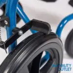 Lightweight Wheelchair Re Boxed Folded Blue Brake